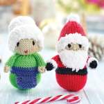 3 Quick Festive Toys: Santa, Mrs Claus and Robin Knitting Pattern
