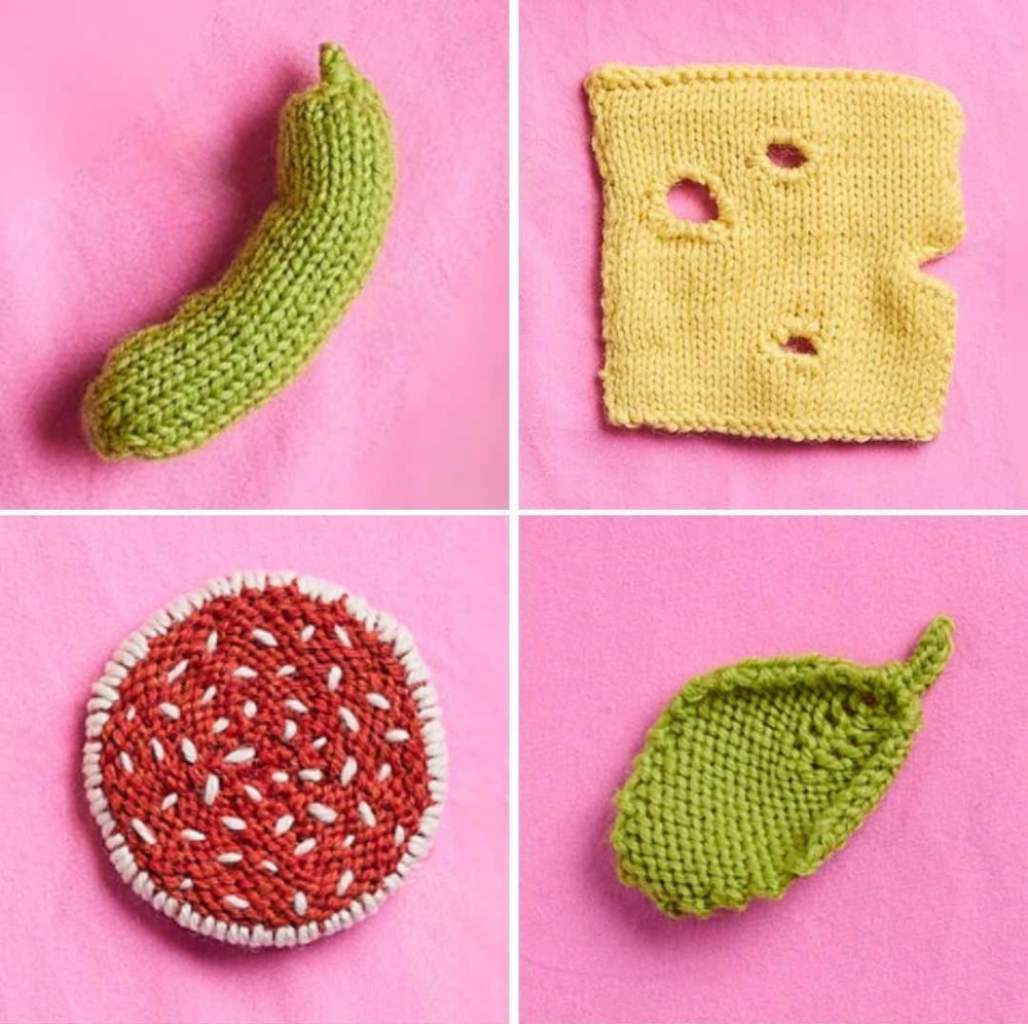 Greedy Caterpillar Knit-Along: Part Four - Knitted Pickle and Savoury Snacks