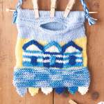 Beach Hut Peg Bag Knitting Pattern