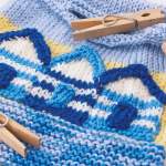 Beach Hut Peg Bag Knitting Pattern
