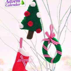 Quick Knit Christmas Card Decorations Knitting Pattern
