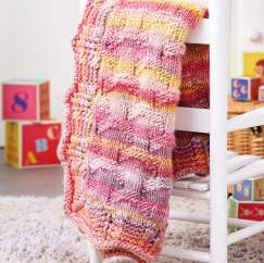 Self-striping Baby Blanket Knitting Pattern