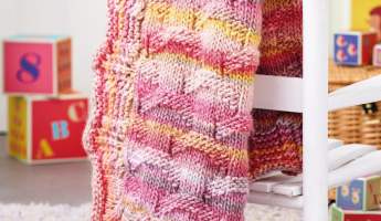 Self-Striping Baby Blanket Knitting Pattern