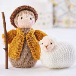 Classic Christmas Nativity Knitalong | Part Four - Shepherd and Sheep Knitting Pattern