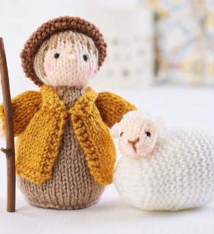 Classic Christmas Nativity Knitalong | Part Four - Shepherd and Sheep Knitting Pattern