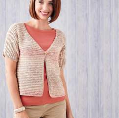 Short sleeve cardigan Knitting Pattern