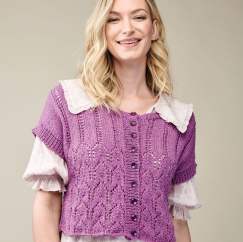 Short Sleeve Lace Cardigan Knitting Pattern
