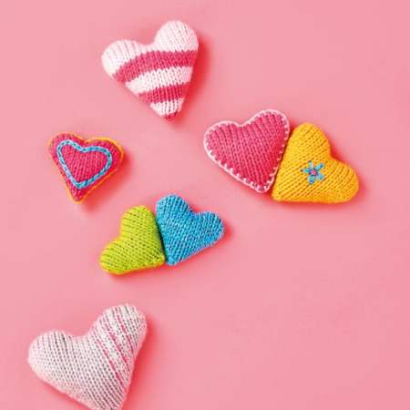 Simple Hearts Knitting Pattern