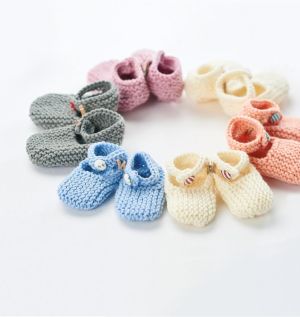 Simple Knitted Baby Shoes
