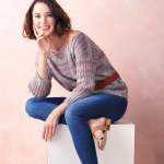 Slash neck jumper Knitting Pattern