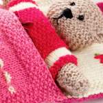 Sleeping Teddy Bear With Matching Bag Knitting Pattern