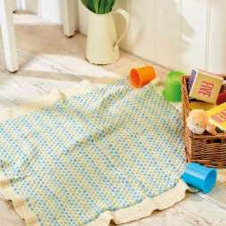 Slip Stitch Baby Blanket Knitting Pattern