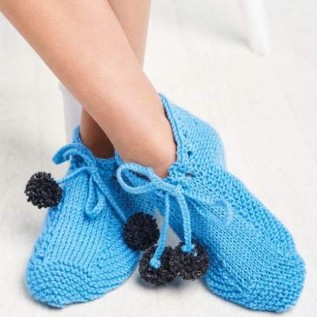 Learn To Knit Slippers Knitting Pattern