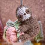 Christmas Sloth Bauble Knitting Pattern Knitting Pattern