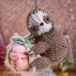 Christmas Sloth Bauble Knitting Pattern Knitting Pattern
