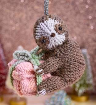 Christmas Sloth Bauble Knitting Pattern Knitting Pattern