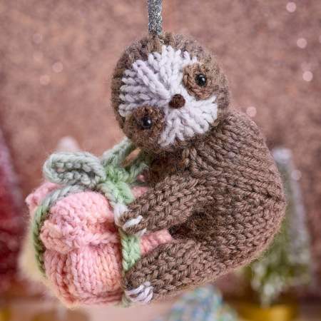 Christmas Sloth Bauble Knitting Pattern Knitting Pattern