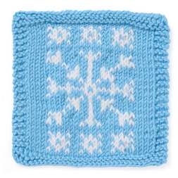 Snowflake Motif Square Knitting Pattern Knitting Pattern