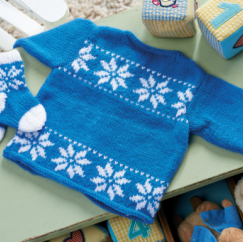 Snowflake Baby Cardigan Knitting Pattern