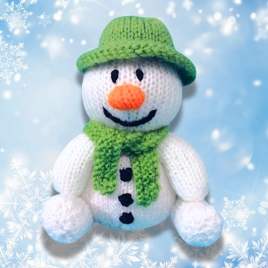 Snowman Toy Chocolate Orange Cover Pattern Knitting Pattern