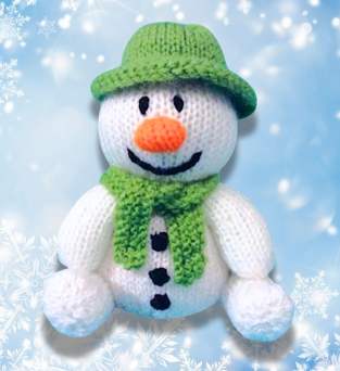 Snowman Toy Chocolate Orange Cover Pattern Knitting Pattern