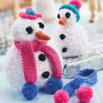 Simple Snowman Family Knitting Pattern