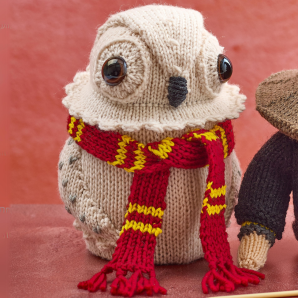Wizard Knitting Patterns: Snowy Owl Storage Pot Knitting Pattern