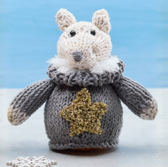 Animal Chocolate Orange Cover Knitting Patterns: Wolf Knitting Pattern