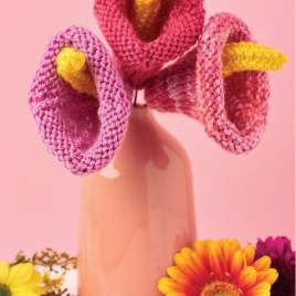 Beginner Spring Lilies Flower Knitting Pattern Knitting Pattern