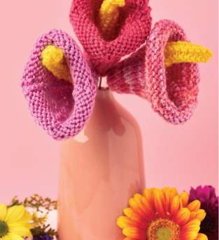 Beginner Spring Lilies Flower Knitting Pattern Knitting Pattern