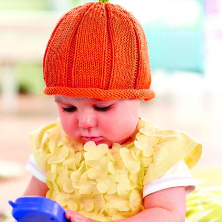 Halloween Pumpkin Baby Hat and Bootees Knitting Pattern