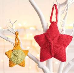 Christmas Star Decorations Knitting Pattern Knitting Pattern