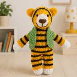 Smiling Tiger Toy Knitting Pattern Knitting Pattern