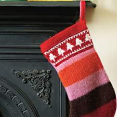 Felted Stocking For The Big Christmas Cast On Knitting Pattern