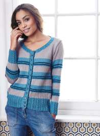Stripe Relaxed Boyfriend Cardigan Knitting Pattern