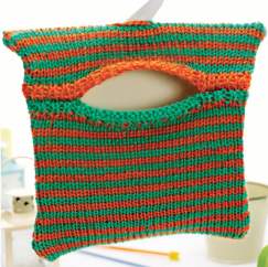 Easy Striped Peg Bag Knitting Pattern