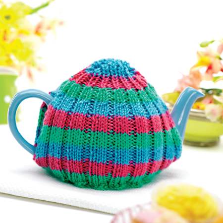 Easy Striped Rib Teacosy Knitting Pattern Knitting Pattern