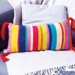 Striped Sofa Cushion Knitting Pattern