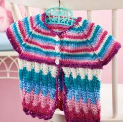 Simple Stripy Baby Cardigan Knitting Pattern - Knitting Pattern