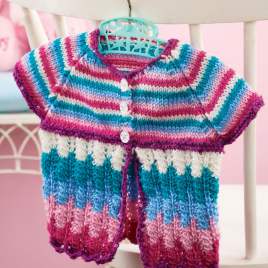 Simple Stripy Baby Cardigan Knitting Pattern Knitting Pattern