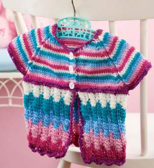 Simple Stripy Baby Cardigan Knitting Pattern Knitting Pattern