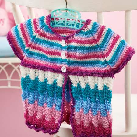 Simple Stripy Baby Cardigan Knitting Pattern Knitting Pattern