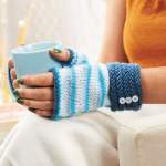LK World Cup - Quarter Final: Stripy wristwarmers Knitting Pattern