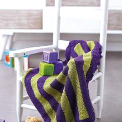 Stripy baby blanket Knitting Pattern