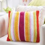 Stripy cushion Knitting Pattern