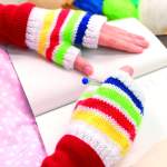 Striped Stash-busting Fingerless Gloves Knitting pattern Knitting Pattern