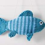 Stripy fish hanging decorations Knitting Pattern
