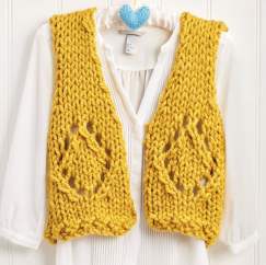Simple Eyelet Gilet Knitting Pattern Knitting Pattern