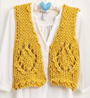 Simple Eyelet Gilet Knitting Pattern Knitting Pattern
