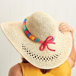 Easy Sun Hat I-Cord Accessory Knitting Pattern Knitting Pattern